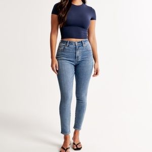 Abercrombie & Fitch Curve Love High Rise Super Skinny Ankle Jean Size 00 24 S